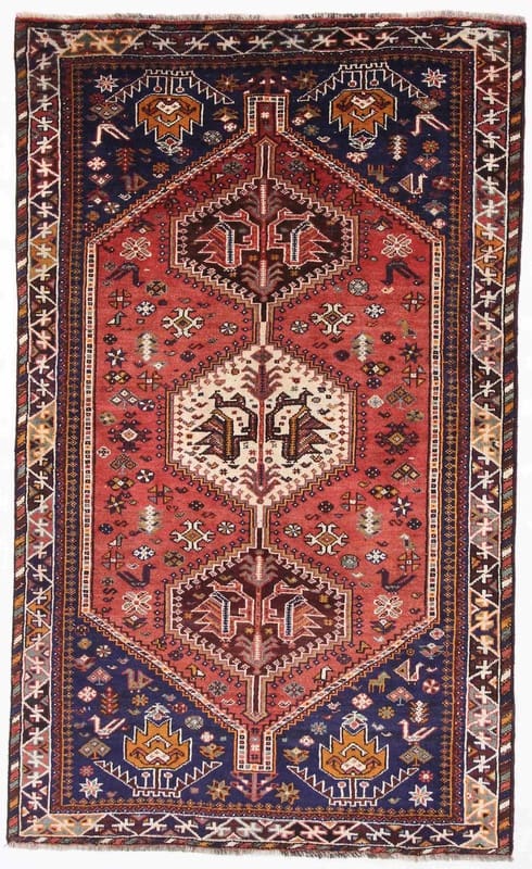 Orientteppich SHIRAZ 262x157 cm, handgeknüpft, einzigartiges Muster