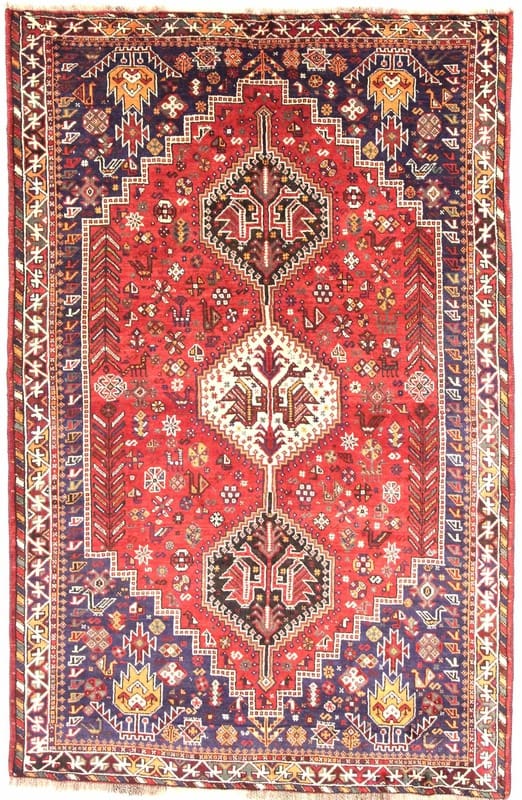 Orientteppich SHIRAZ 268x173 cm - Handgeknüpft, Farbvielfalt