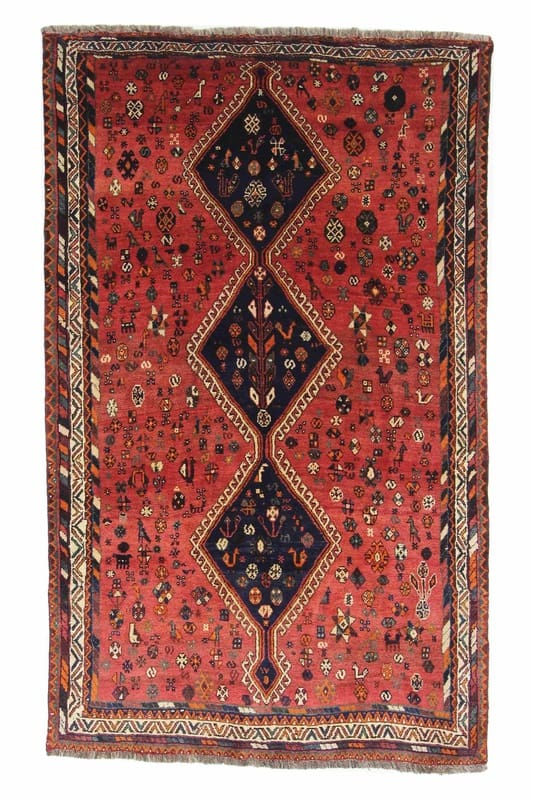 Orientteppich Shiraz 279x171 cm, handgeknüpft, bunt & stilvoll