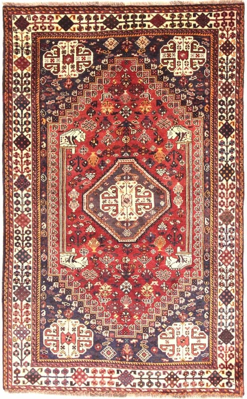 Orientteppich SHIRAZ 282x171 cm – buntes Muster, handgeknüpft