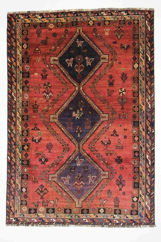 Shiraz Orientteppich 293x201 cm – handgeknüpft, farbenfroh