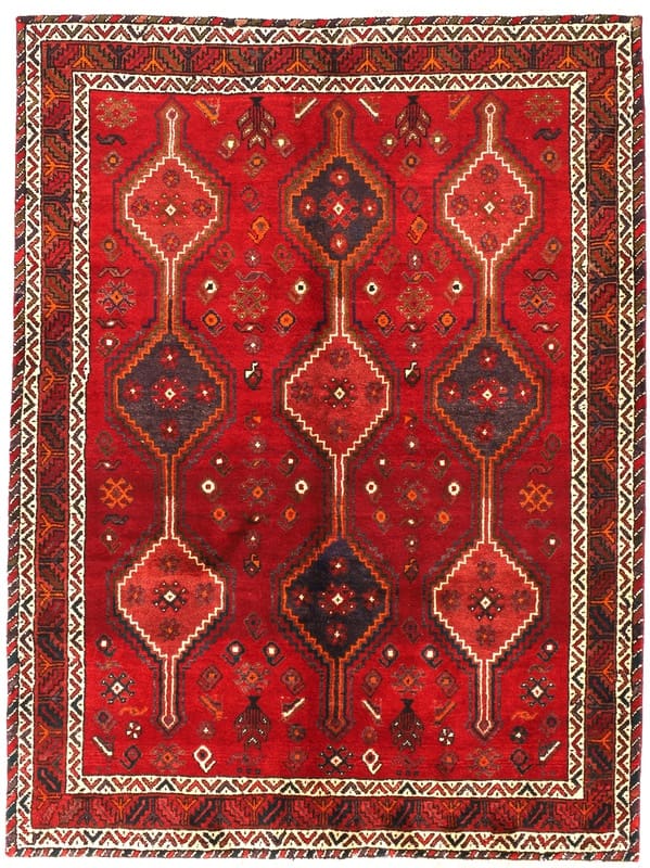 Orientteppich Sirjan 200x151 cm – geometrisches Muster, handgeknüpft