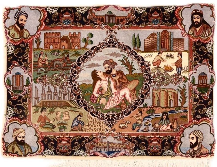Orientteppich Tabriz 50 Raj 99x72 cm, handgeknüpft