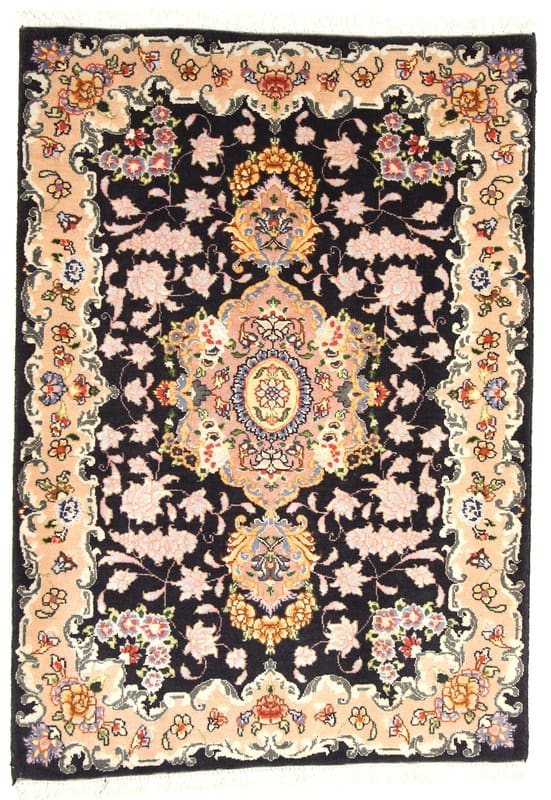 Orientteppich Tabriz 91x62 cm - Handgeknüpft, Hochwertig, Muster