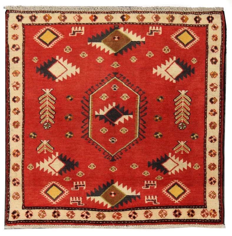 Orientteppich Turkaman 102x102 cm – Handgeknüpft aus Wolle