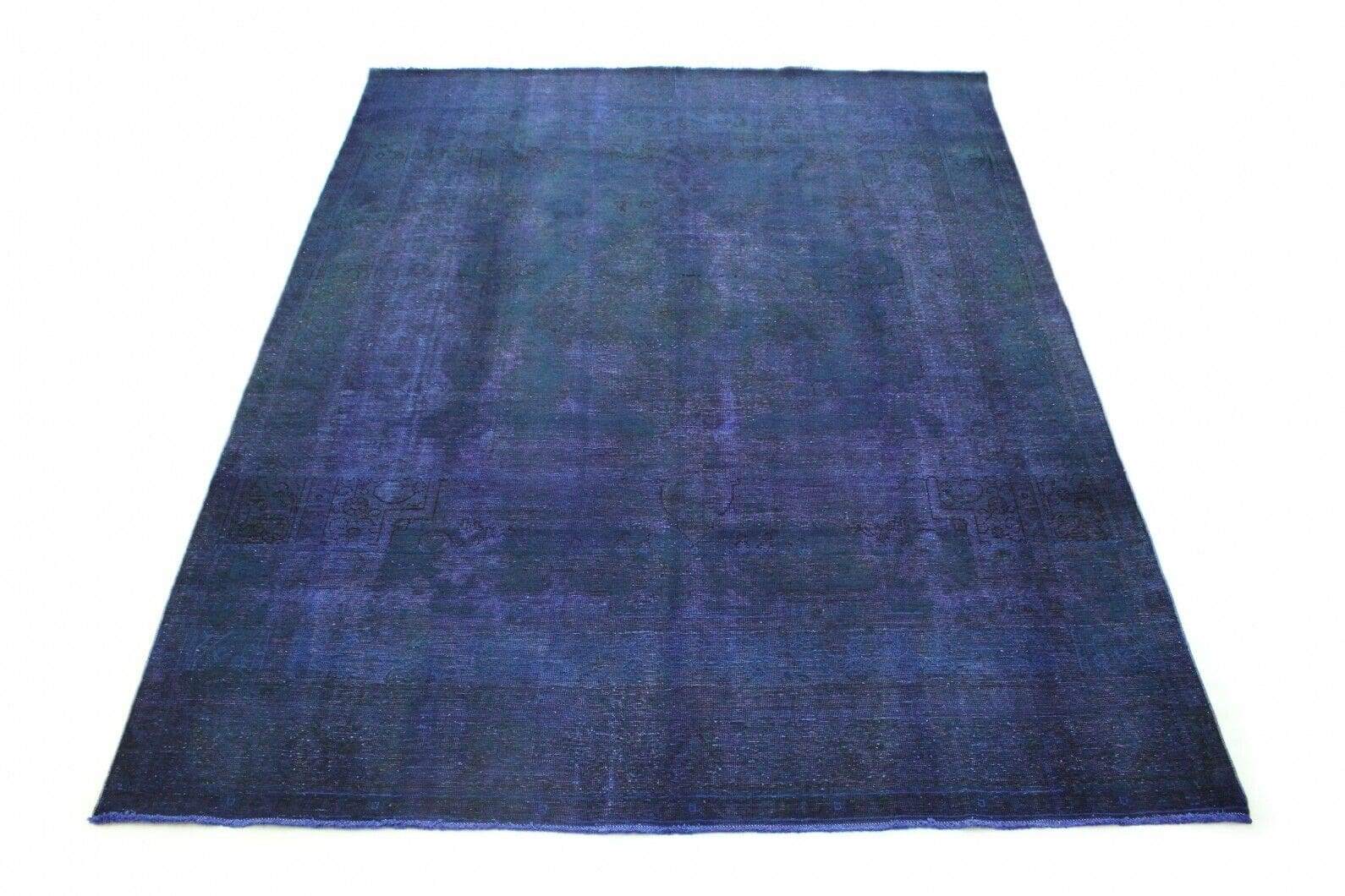 Orientteppich Vintage Blau 410x299cm, handgeknüpft, einzigartig