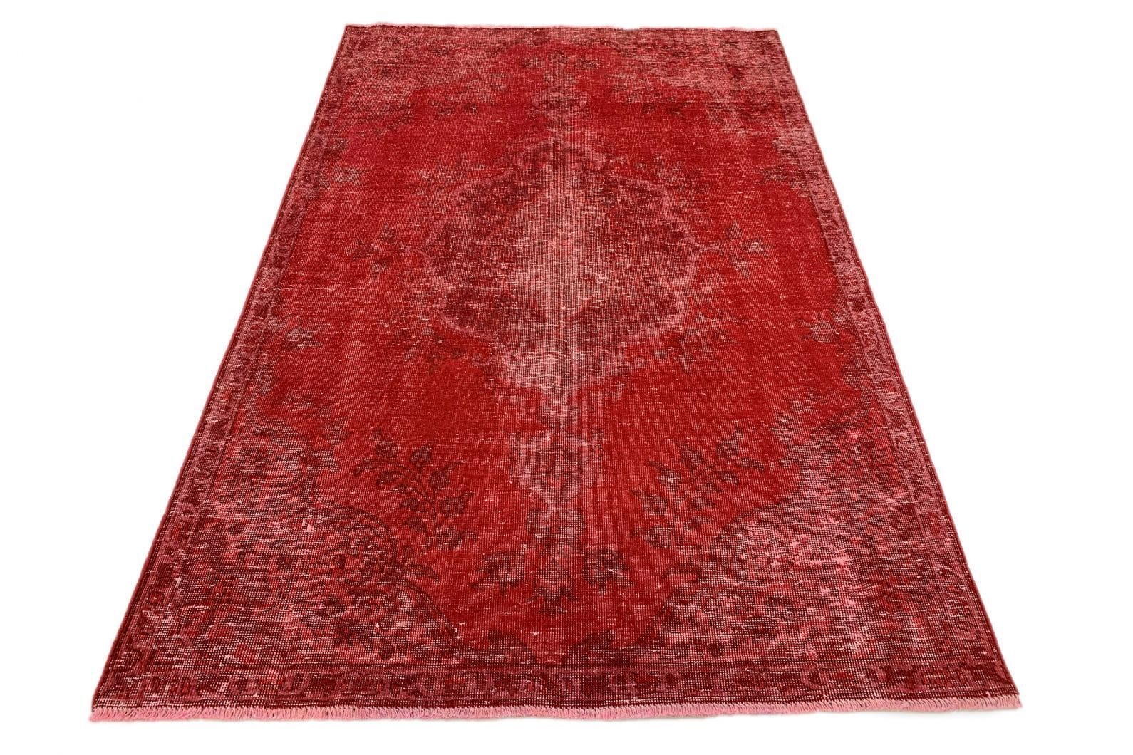 Orientteppich Vintage Rot 240x159cm – Handgeknüpft, Unikat