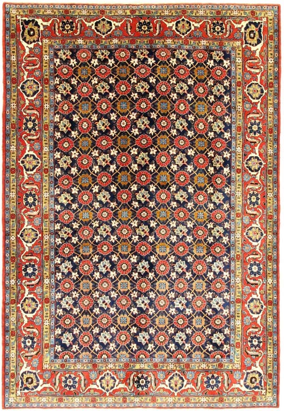 Orientteppich Waramin 327x216 cm, handgeknüpft, buntes Muster