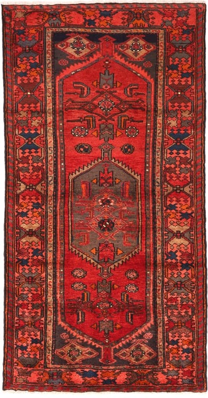 Orientteppich Zanjan 212x112 cm, antik, handgeknüpft