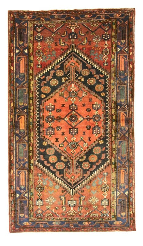 Orientteppich Zanjan 236x134 cm - Handgeknüpft, Farbmuster