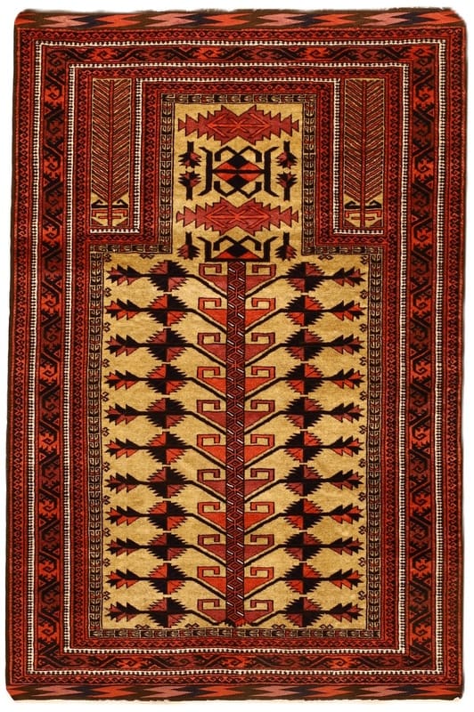 Original Belutsch Teppich 142x99 cm – handgeknüpft, tribal Muster