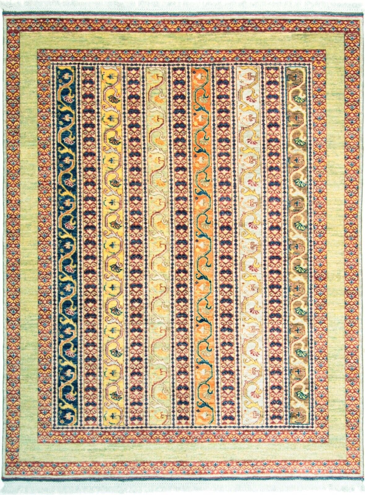 Original Pakistan Teppich Ziegler 198x150 cm Modern Style handgeknüpft