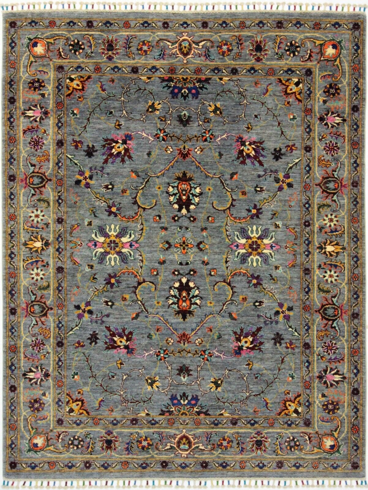 Original Pakistan Teppich Ziegler 210x161 cm – Modern Style, handgeknüpft