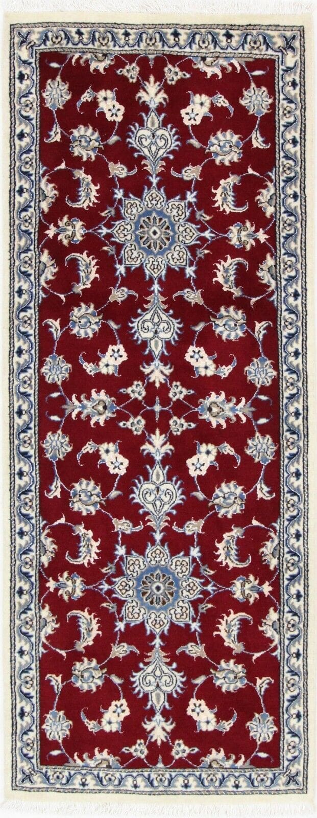 Original Perserteppich Nain Kashmari 198x78 cm handgeknüpft