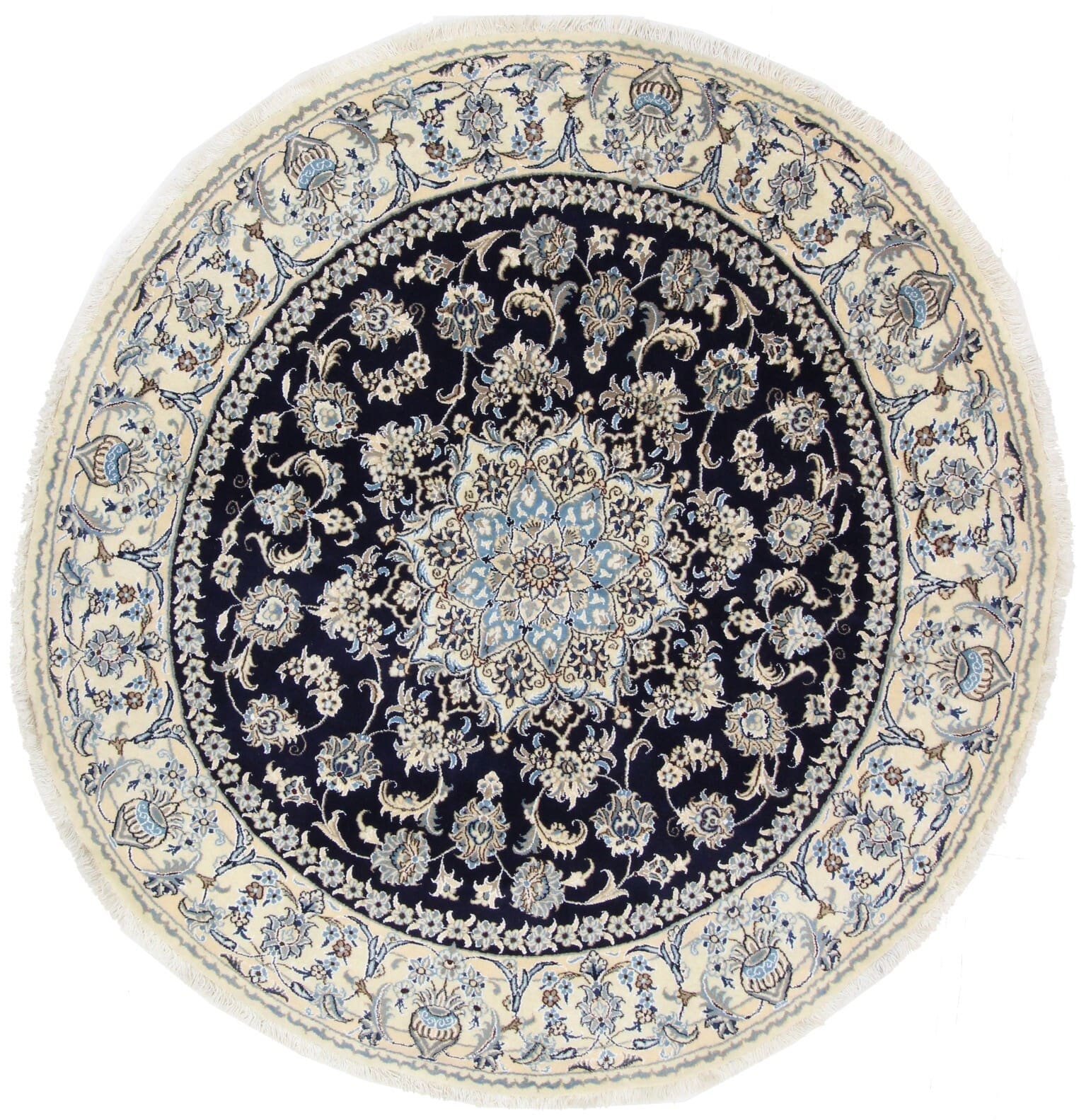 Original Perserteppich Nain Kashmari 200x200 cm - handgeknüpft