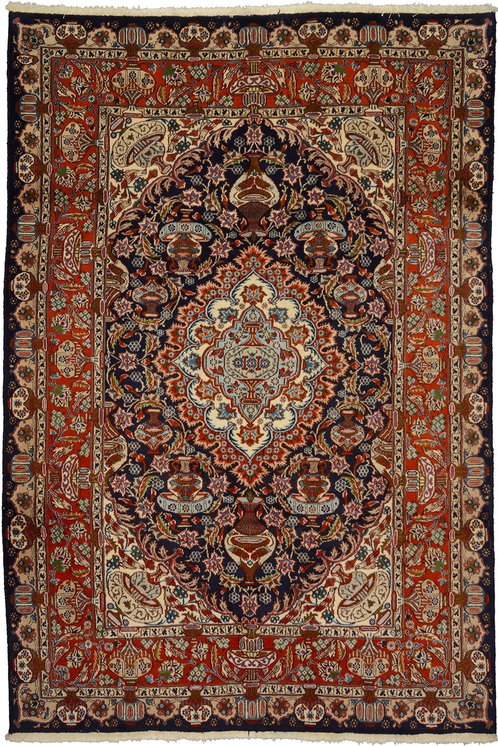 Perser Teppich Kashmar 202 x 291 cm | Handgeknüpft, zeitlos schön