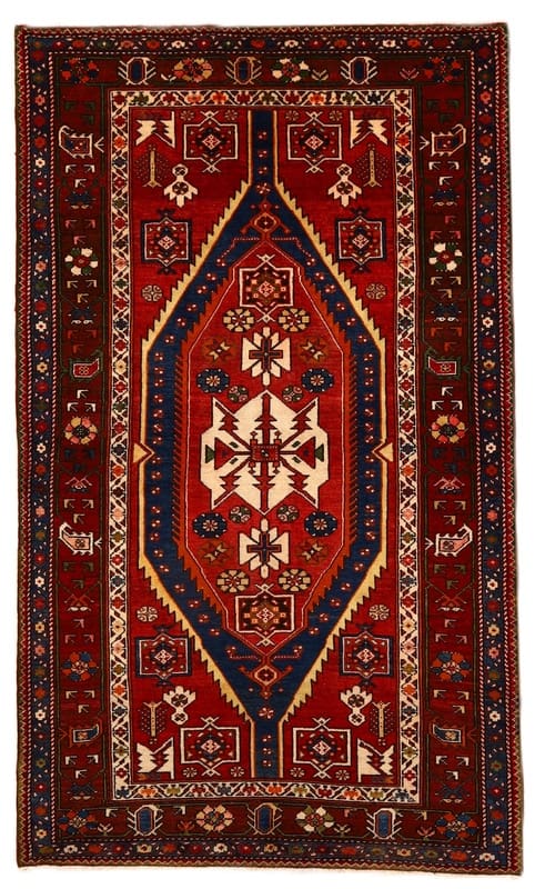 Perserteppich 229x131 cm, 160.000 Knoten, Wolle & Seide, handgeknüpft