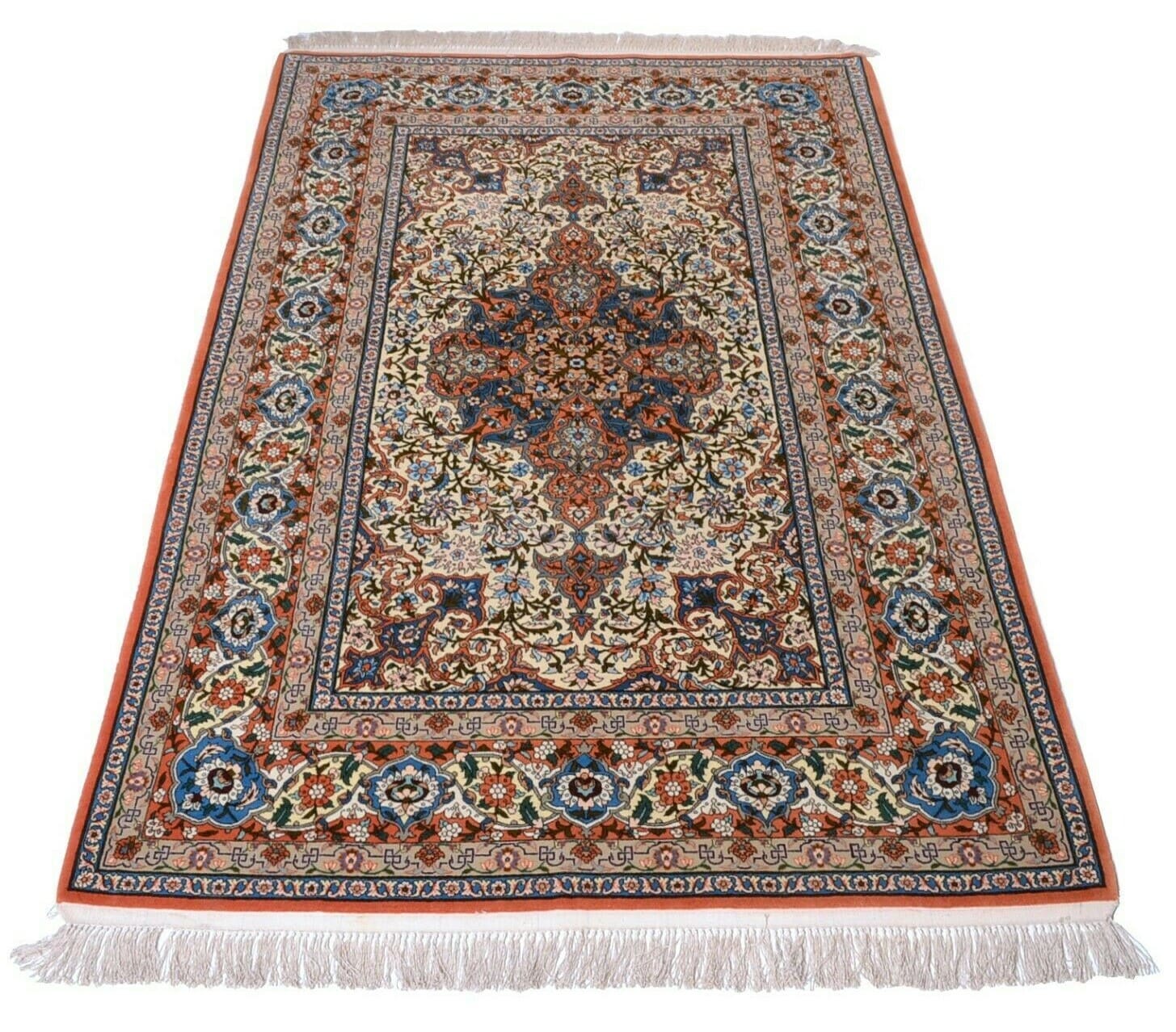 Perserteppich Isfahan 208x133 cm, 800.000 Knoten, handgeknüpft