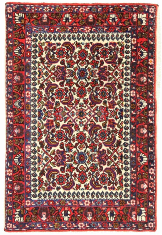 Rudbar Teppich 109x71 cm, antik, handgeknüpft, Perserteppich