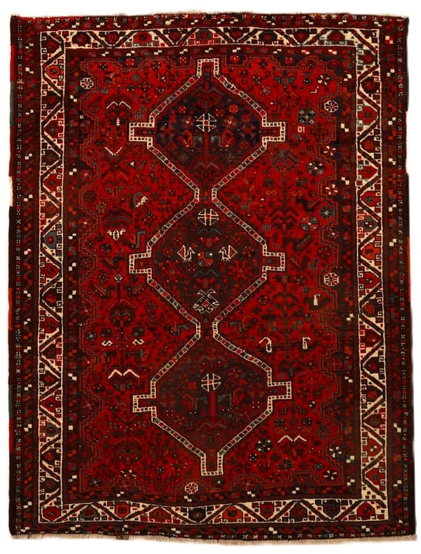 TeppichBazar Shiraz Teppich 205x155 cm, handgeknüpft, orientalisches Design