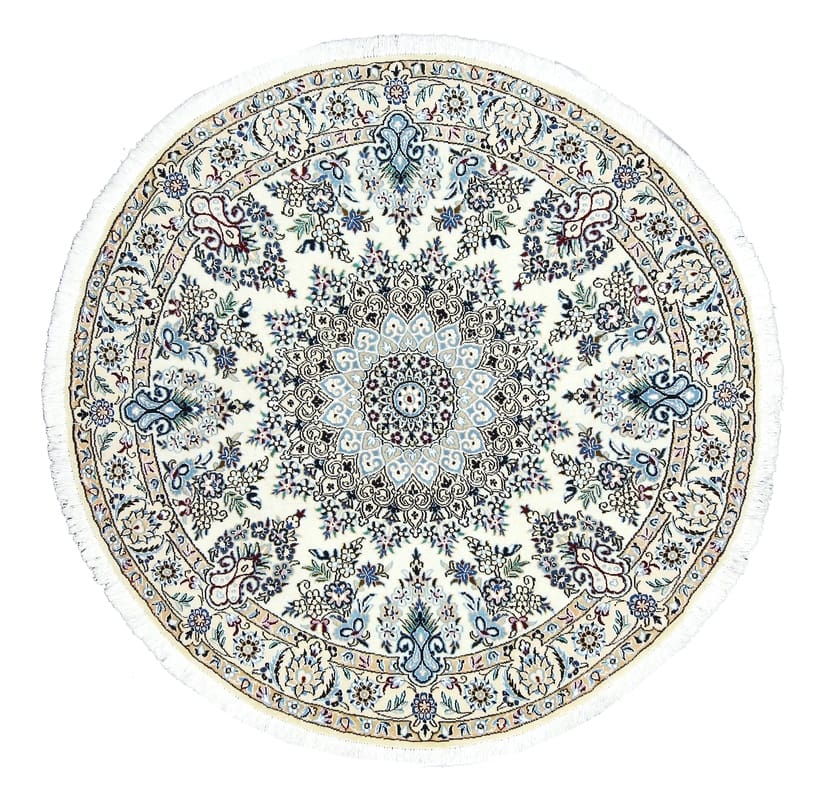 Runder NAIN 9LA Teppich 151x150 cm – Handgeknüpft, Orientteppich