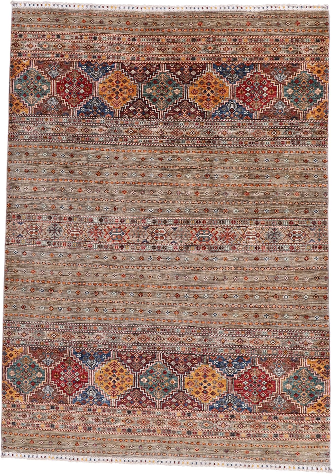 Samarkand Orientteppich 209 x 285cm, Schurwolle, handgeknüpft