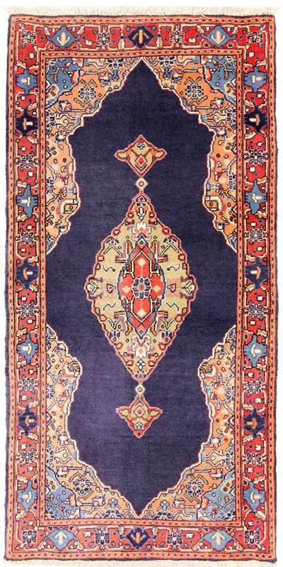 Sarough Teppich 131x70 cm - Antik, handgeknüpft, einzigartiges Design