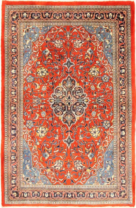 Sarough Teppich 170x111 cm, antik, USA, handgeknüpft, Orientteppich