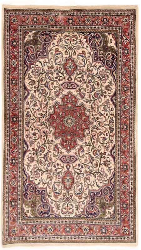 Sarough Teppich 181x106 cm, antikes Design, handgeknüpft, Orientteppich