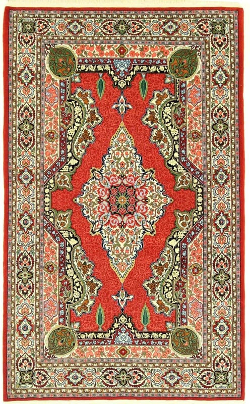 Sarough Teppich 222x138 cm - Antik, Muster, handgeknüpft, Orientteppich