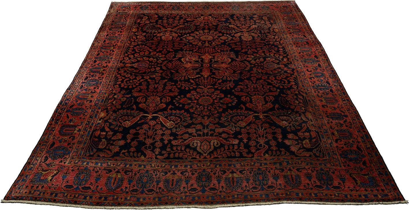 Sarough Teppich 267 x 344 cm, handgeknüpft, florale Muster, Wolle