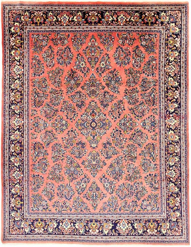 Sarough Teppich 274x214 cm - Antik, handgeknüpft, Orientteppich
