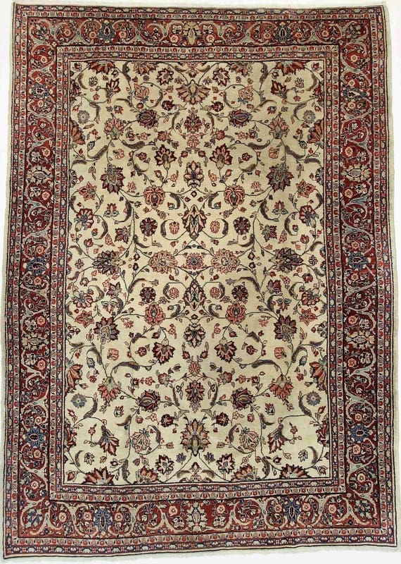 Sarough Teppich 290x211 cm - Antik, handgeknüpft, Orientteppich