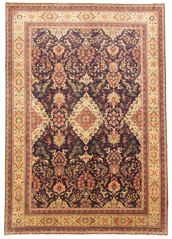 Sarough Farahan Teppich 370x272 cm, antik, einzigartiges Design, handgeknüpft H1
