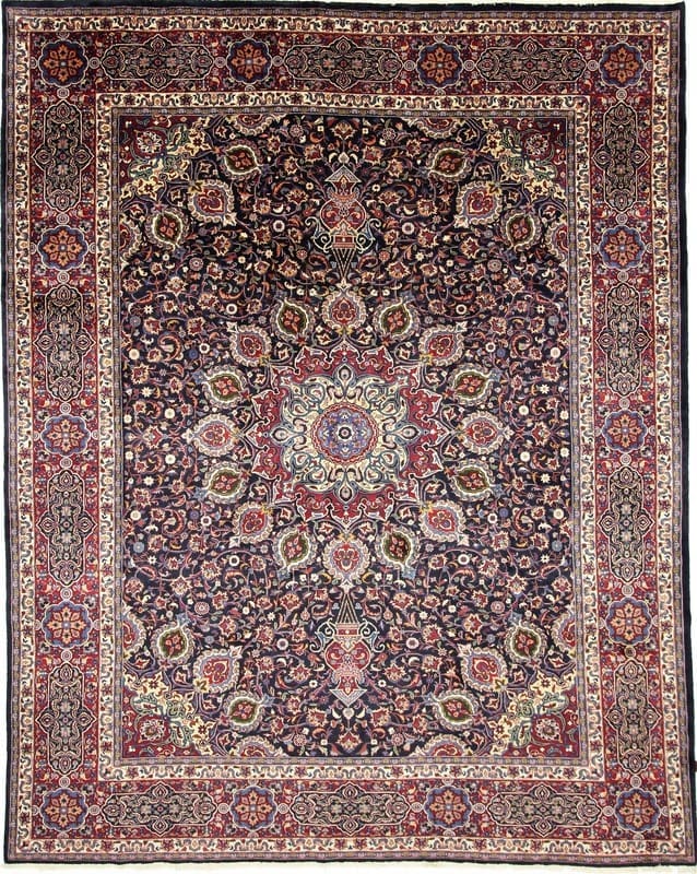 Sarough Farahan Teppich 408x299 cm – Antik, Handgeknüpft, Orientteppich H1