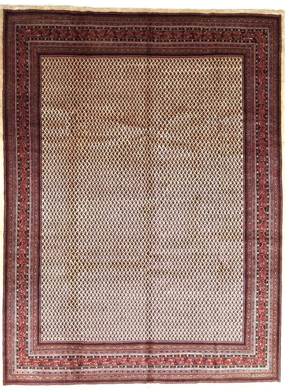 Sarough Teppich 429x323 cm – Traditionell, geometrisches Muster, handgeknüpft