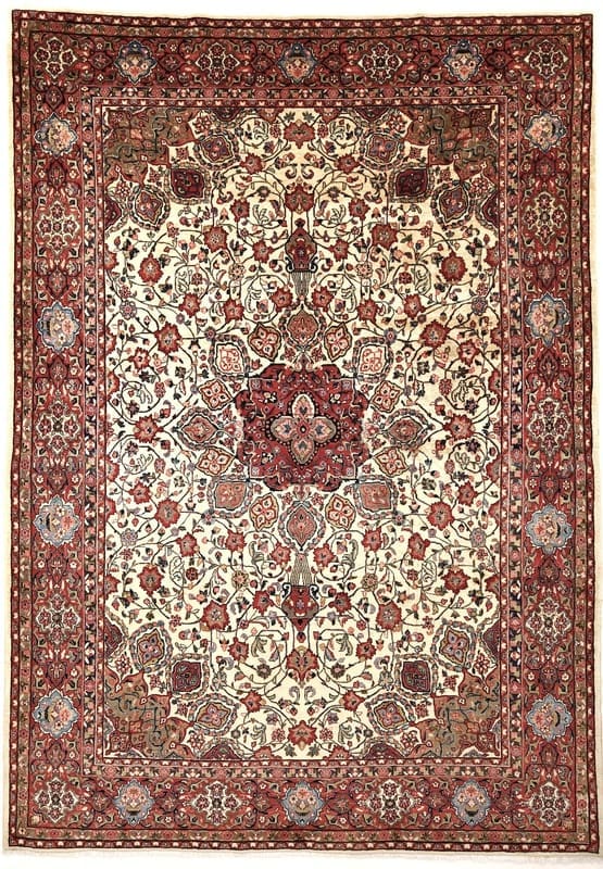 Sarouk Farahan Teppich 379x267 cm, handgeknüpft, elegantes Muster H1