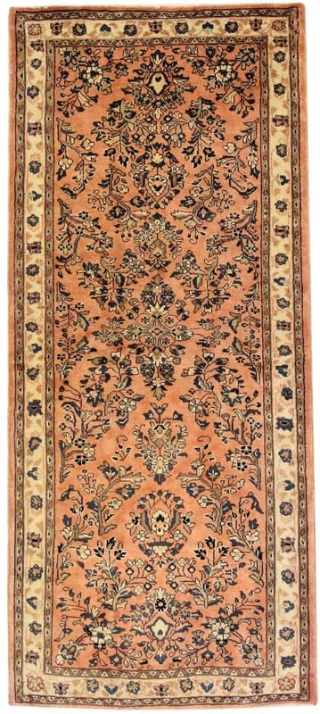 Sarugh Teppich 202x88 cm - Antik, amerikanisches Design, handgeknüpft