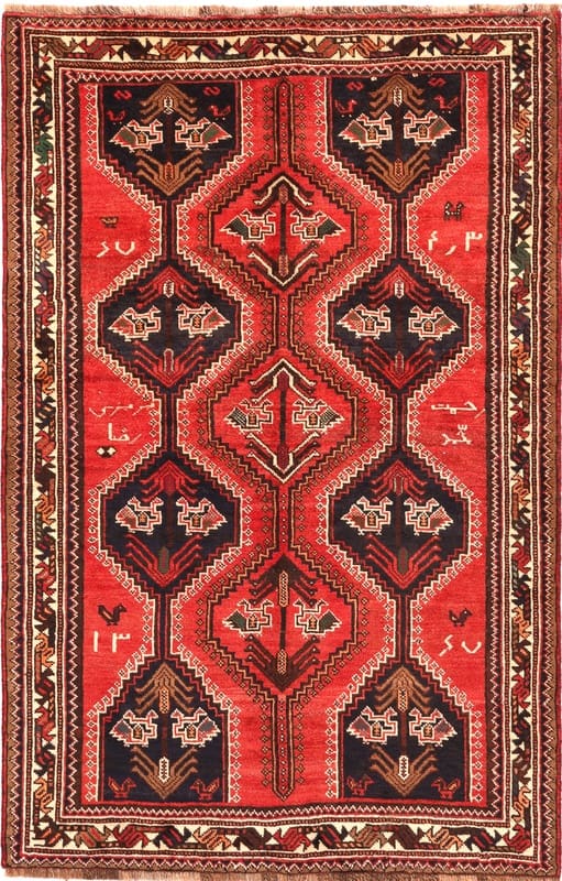 Schiraz Orientteppich 207x141 cm, handgeknüpft aus Wolle
