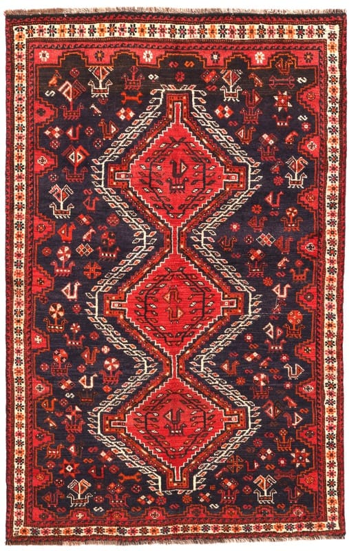 Schiraz Teppich 250x159 cm, handgeknüpft, Wolle, Orientalisch