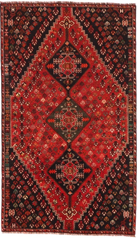 Schiraz Teppich 258x151 cm, Wolle, handgeknüpft, Orientteppich