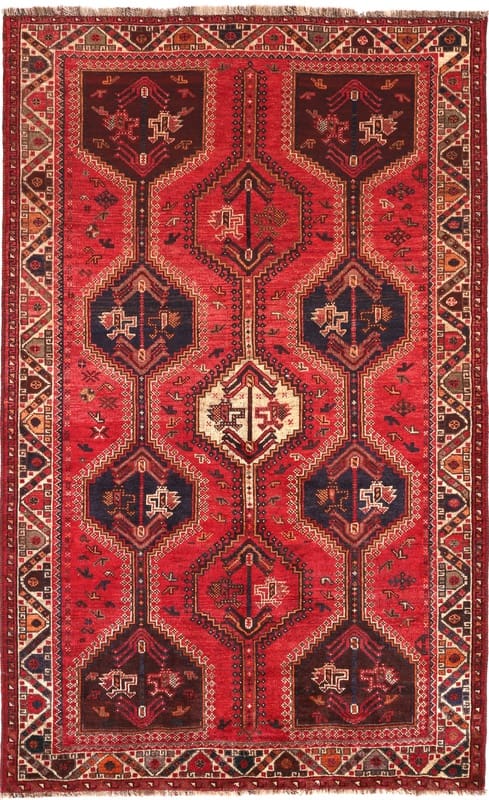 Schiraz Teppich 272x174 cm, handgeknüpft, Wolle, Ghaschghai Stil