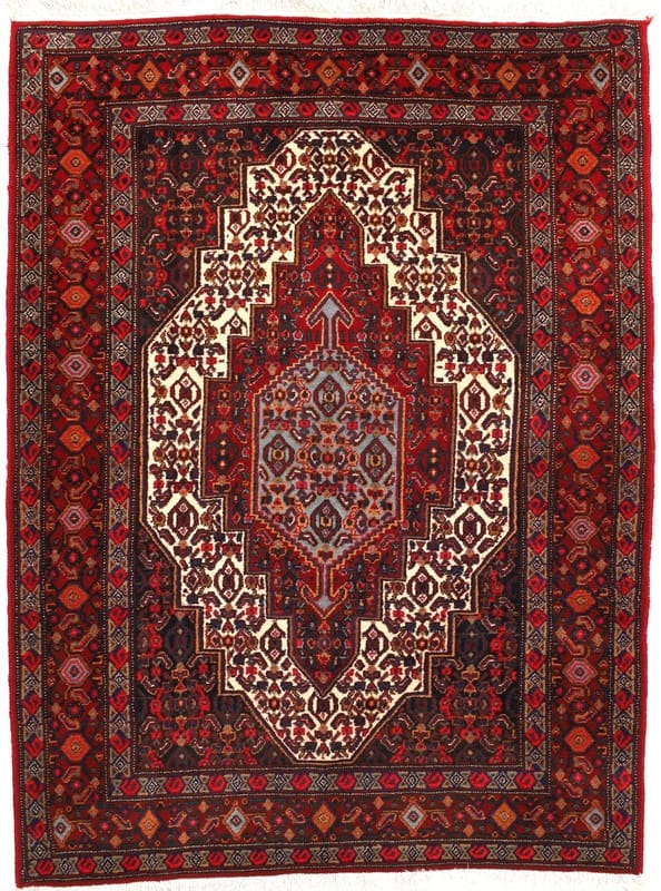Seneh Teppich 167x121 cm, robuster Bidjar, handgeknüpft, Perserteppich