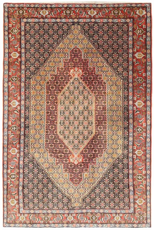 Senneh Teppich 302x196 cm – handgeknüpft, robust, elegant, Perserteppich