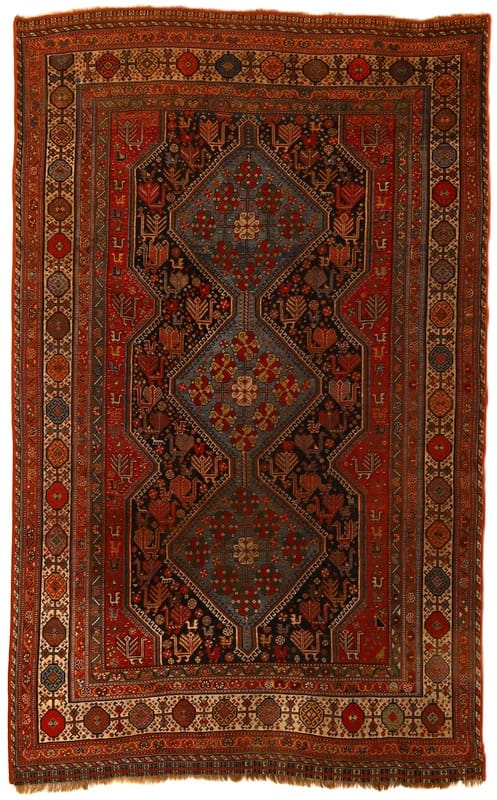 Shiraz Antik Teppich 297x181 cm – 70 Jahre alt, handgeknüpft, Perserteppich