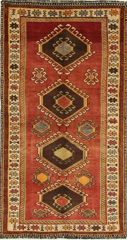 Shiraz Orientteppich 208x113 cm | Handgeknüpft, bunt, Vintage