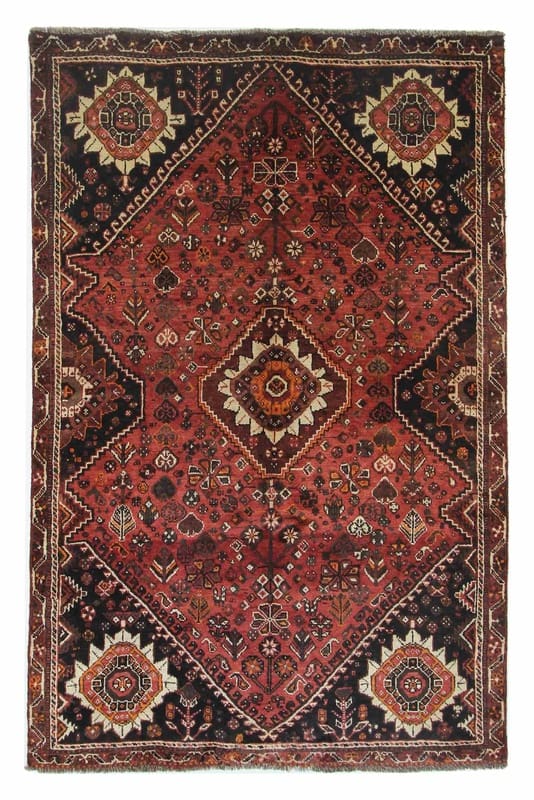 Shiraz Orientteppich 242x151 cm, handgeknüpft, orientalisches Muster