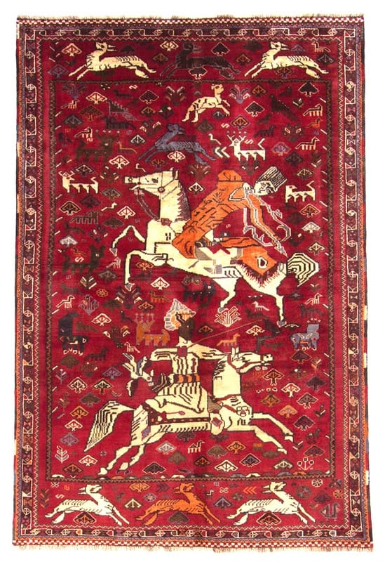 Shiraz Orientteppich 252x174 cm, handgeknüpft, Wolle, Ghaschghai