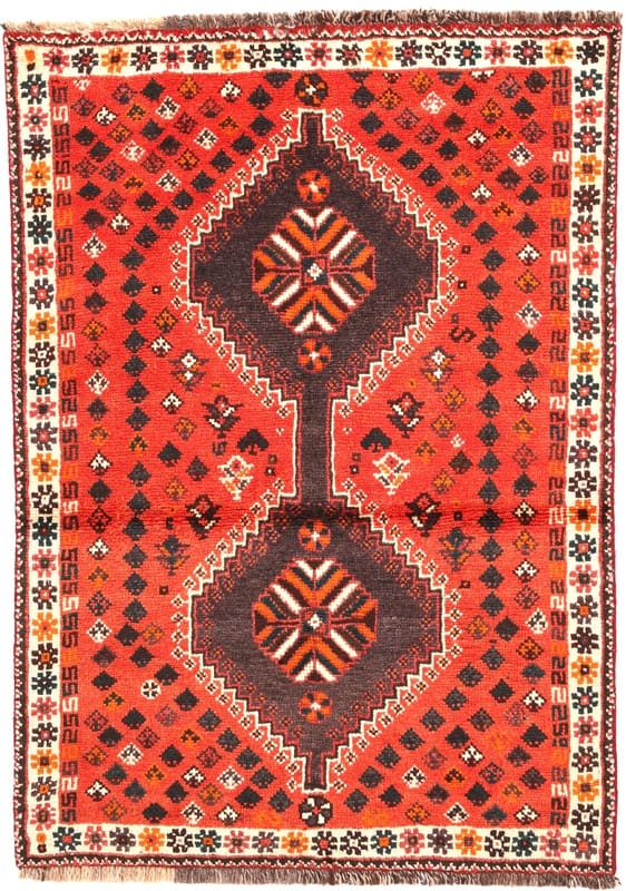 SHIRAZ Teppich 150x106 cm, Wolle, handgeknüpft, Orientteppich