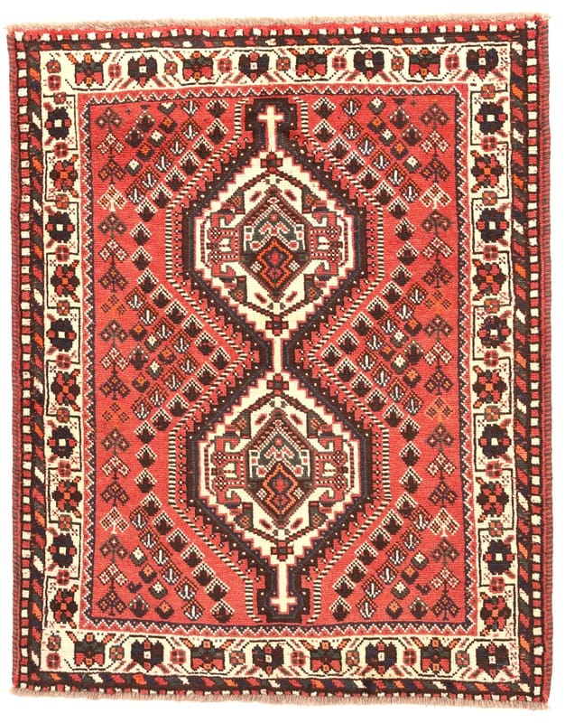 SHIRAZ Teppich 150x119 cm - Handgeknüpft, Wolle, Nomadenstil